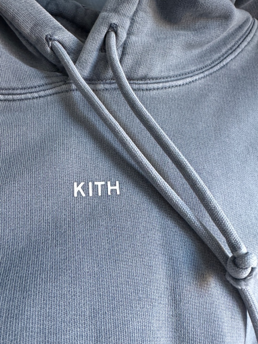 Kith Hoodie in Slate Blue with White Logo